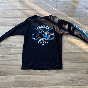 San Jose Sharks Long Sleeve T-Shirt (Large)